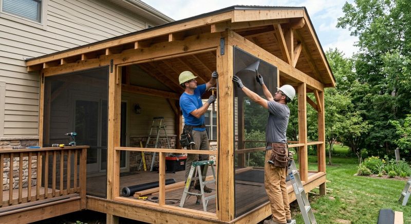 Enclosed Porch Construction in Austin, TX